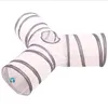 Scratchers 3 Holes Foldable Pet Cat Training Toy Interactive Tube Fun Toy Pet Cat Tunnel Toys For Cat Rabbit Small Animal Play Game