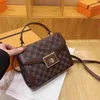 Torby na ramię Croisette Flap Bag Monogramy płótno/Damier skórzana torebka Azur z obrotową S-lock Projektanci torby na ramię luksusowe korpusie krzyżowe N41581 N53000