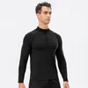 T-shirts pour hommes printemps et automne à manches longues à séchage rapide T-shirt d'entraînement minceur taille européenne