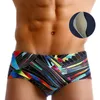 Maillots de bain homme Warna Geometris Empuk Baju Renang Slip untuk Pria 14 Gaya Pantai Celana Pakaian Mandi Berenang Pendek 230428