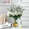 Fiori Decorativi 20 PZ Foglie Artificiali Steli Finti Vegetali Decor Rami Reali Per Composizioni Floreali Vaso Mazzi Di Nozze Centrotavola