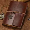 Блокноты винтажные путешественники переплетчатая ноутбука Blank Kraft Diary PU кожаный лист блокнот журнал журнал Sketchbook Office Supplies A7A6A5 230503