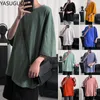 Heren t -shirts yasuguoji gewoon oversized t -shirt mannen bodybuilding en fitness losse casual lifestyle slijtage t -shirt mannelijke streetwear hiphop tops 230503