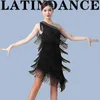 Stage Wear volwassen vrouwen sexy feest balzaal latin tango moderne jazz salsa dans jurk rok oefening fringe tassel 8colors