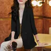 Costumes pour femmes Printemps Été Demi Manches Blazers Vestes Manteau Femmes D'affaires Travail Porter Formelle Bureau Professionnel Dames Outwear Tops Blaser