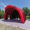 7x5x5m 빨간색 및 검은 색 풍선 무대 커버 텐트 옥스포드 팽창 식 돔 지붕 캐노피 공기 천막 이벤트 이벤트