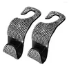 Ganchos 2pcs bling shronsstones carancos de assento de carro rolamento de cabeças de cabeçalho de cabeçalho de pano de pano de armazenamento de pano de pano de pano acessórios de clipes