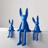 Objets décoratifs Figurines Creative Lapin Statue Nordique Maison Salon Décoration Kawaii Chambre Décor Accessoires Miniatures Figurines pour Intérieur 230503