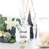 Party Favor 10sts Rose Gold Heart Form Wedding Seat Tabell Number Clip Metal Po Home Decor Message Board Holder Decoration