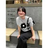 T-Shirts Femme Harajuku Mignon O Cou Tricoté À Manches Courtes T-Shirt Été Streetwear Dames Élégant T-Shirt Automne Hiver T-Shirts De Base Top