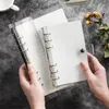 Блокноты A5 A6 Glitter Transparent Notebook Loose Leaf Paper Pranner Inner Page Ring Scinder Satchery Gifter Journal 230503