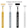 Маркеры 8Packset Черная белая акриловая краска ручки для скалистых рисунок каменная холст стеклянная металлическая керамическая бумага Рисование на основе воды 230503