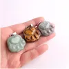 Pendant Necklaces 12Pcs/Lot Cute Carved Cats Natural Gem Stone Pendants For Jewelry Accessories Bk Wholesale Items Business D Dhgarden Dhnqy