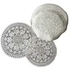 Mats Pads Hollow round flower Embroidery table place mat Christmas pad Cloth dish placemat cup coffee tea coaster wedding doily kitchen Z0502