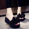 Klädskor kvinnor bow sommar sandaler tofflor