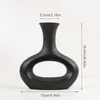 Vases Black Vase Ceramic For Home Decor Modern Circle Geometric Creativity Decorative And Living