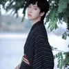 Etniska kläder traditionella män yukata kimono klänning vintage samurai cosplay kostymer japansk stil manlig scen show kimonos klänning klassiker