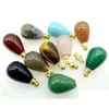 Pendant Necklaces 2023 Natural Crystal Quartz Unakite Tiger Eye Stone Vial Per Jewelry Making Necklace For Man Woman 5Pc Dro Dhgarden Dhyar