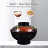 Bols 2 pcs Style Japonais Nouilles Ramen Bol De Soupe De Riz Traditionnel Avec Couvercle Assorti