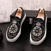 Luxury loafers Designer Men Bruidegomschoenen Trouwschoenen Kroon van Crown Borduurwerk Shine Diamonds Luxe platte wandelhandel Jurk Party Footwear