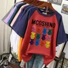 Tops Oversized T Shirts 100% Cotton Plus Size T Shirt Summer Top Tees Cartoon Printed O Neck L4XL Short Sleeve Tshirt Women