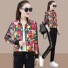 Pants Fashion Print Tracksuit Women 3 Piece Set Spring Autumn Plus Size Casual Jacket + Tshirt + Sweatpant Suit Joggers Sweatsuit