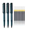 Ballpoint stylos 3pc10pc recharges rouleaux ball en plastique encre mate verte de papeterie de bureau de bureau