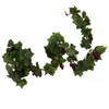 Fleurs décoratives 5 pièces feuilles de vigne artificielles avec des raisins pour hangars balançoire tuyaux de climatisation porte d'eau escaliers etc.