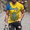 Herren T-Shirts 3D-gedrucktes UKRAINE Falg Nationalemblem Land Harajuku Streetwear Causl Frauen Männer Lustige T-Shirts Kurzarm-Oberteile