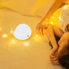 Nachtlichter niedliche LED-Licht-Wal-Lampe 7 Farben USB wiederaufladbare Silikon-Tisch-Schreibtisch-Dekor-Schlafzimmer-Raum für Kinder Kind-Baby-Geschenk