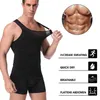 Débardeurs pour hommes Body coupe ajustée pour hommes Gilet d'entraînement à la taille Contrôle abdominal Pose Chemise Correction du dos