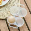 Lagringsflaskor Creative Egg Box 2 Grids Container Plastiska praktiska dispenserhållare för fall med fast handtag
