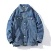 Herrjackor vårhösten denim jacka män bomull casual streetwear hip hop jean ytterkläder kvinnor rockar mode lösa par kappa