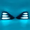 2PCS DRL For Chevrolet Monza RS 2019 2020 2021 2022 LED Daytime Running Lights Fog Lamp Yellow Turn Signal Lamp