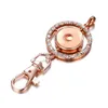 Kluczowe pierścienie Noosa Snap Button Biełka Bieciki Piękna kryształ 18 mm uchwyt na pierścionek smyczkowy dla kobiet DHCJF DHCJF