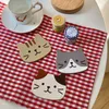 Mats Pads Korean Cat Cup Coaster Silikonmatte Wärmedämmung Tischset Cup Pads Becheruntersetzer Küchenzubehör Esstisch Dekor Z0502