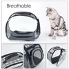 Коляски Прозрачный рюкзак для кошек, модная сумка для кошек, сумка-переноска для кошек, космическая капсула, складная дышащая дорожная сумка для домашних животных, уличная переноска Tr