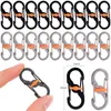 5 pcscarabiners 10pcs açık kamp s tipi karabiner ile lock mini anahtarlık kancası hırsızlık önleme açık kamp sırt çantası tokası anahtar kilit aracı p230420