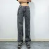 Women's Jeans 2023 Women Baggy Stacked Patchwork Lady High Waist Vintage Y2K Pants Punk Straight Leg Streetwear Hips Hop Trousers