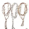 Подвесные ожерелья Moodpc Bohemian Jewelry Пластиковый жемчужный блеск Mti веревка Длительное ожерелье для женщин праздничный подарок доставка Dhgarden DHHV1