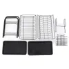 Organisation Stor diskbänk maträtter Torkrack arrangör Black 2/3 Tiers Dish Tork Rack Holder Basket Plated Iron Home Washing