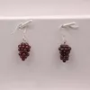 Dangle Earrings 6Pair Grapes Shape By Hand Natural Stone Amethysts Charms Garnet Pendants For Women Purple Crystal Earring Jewelry Free