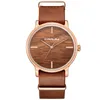 Montres-bracelets Couple Montres Imitation Bois Cuir Ceinture Quartz Neutre Mode Casual Femmes Hommes Cadeaux Montre En Bois Simple