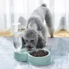 Feeding Serce kształt stali nierdzewnej Pet Cat Dog Automatic Feeder Bowl Automatyczna miska karmienia Produkty dla zwierząt domowych