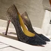 Talons à lanières en strass Designer de luxe Chaussures pour femmes Baotou Sandales sexy en cuir pour fête de mariage Chaussures légères et confortables Tailles 35-43 + boîte