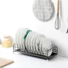 Organization Iron Kitchen Dish Drying Rack Holder with Tray Tableware Storage Shelf Plate Dish Rack Drainer Cabinet kitchen Organizer