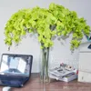 Flores decorativas Elegantes blancos Phalaenopsis de 90 cm/35 "Longitud Buterfly Orchid Bouquet para el adorno para el hogar Decoración de la boda