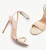 高級ブランドAquazzurs Olie Sandal Shoes Sandals Cembellished Satin High Heels Slingback Lady Elegant Pumps EU35-43