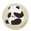 Matten kussens Chinese retro handgeschilderde tafel mat schattig panda placemat lederen waterdichte oliedroof placemats geïsoleerde dinerplaat kom mat z0502