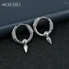 Hoop Earrings AOEDEJ KPOP Korean Boys Stainless Steel Ball Long Chain Men Women Rock Rap Grunge Hipster Punk Unisex Ear Rounds